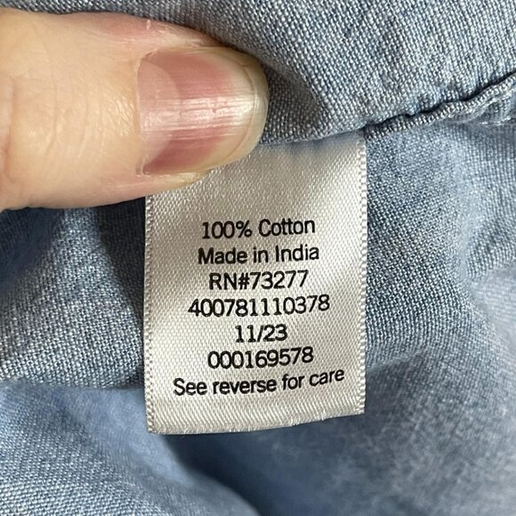 Sonoma Goods For Life Chambray Button-Down Shirt Size 4XB - Picture 5 of 6